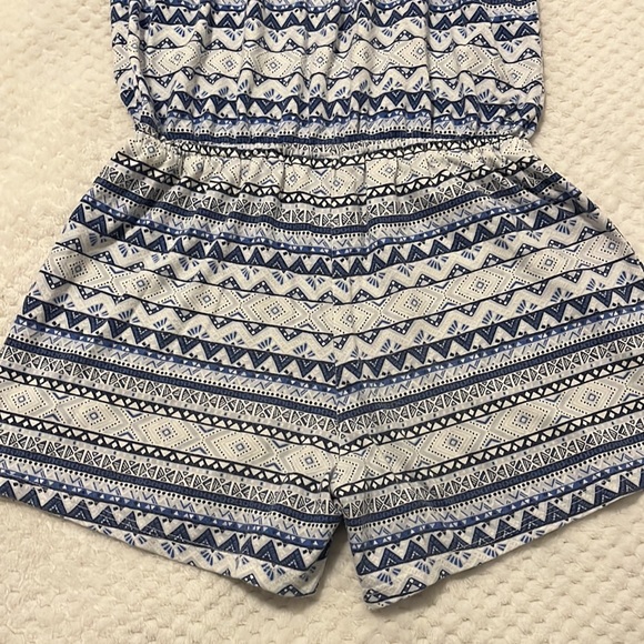 Children’s Place Blue Romper with Fringes Size Large 10/12 - Picture 5 of 9